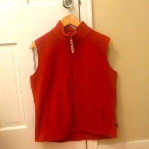 Orange Woolrich fleece vest